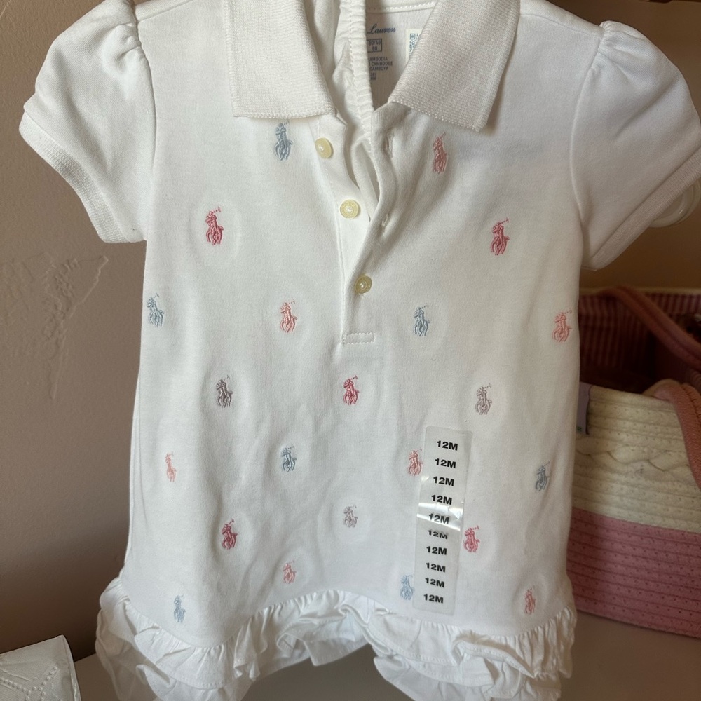 Polo by Ralph Lauren White Kids Polo Dress